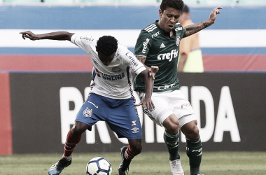 Com um gol em cada tempo, Bahia e Palmeiras empatam na Fonte Nova