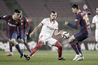 Un Sevilla que no supo defender el resultado se ve sobrepasado por un gran Barça (3-0)