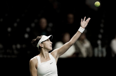 Belinda Bencic durante su duelo ante Donna Vekic. / Fuente: WTA