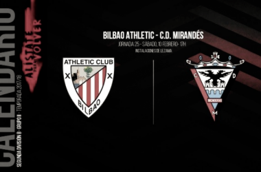 Bilbao Athletic - Mirandes: Foto: CD Mirandés