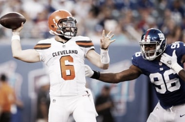 Triunfo de los Browns sobre los Giants en el primer partido de la pretemporada para ambos