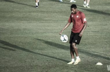 Entrenamiento en el Estadio de Vallecas