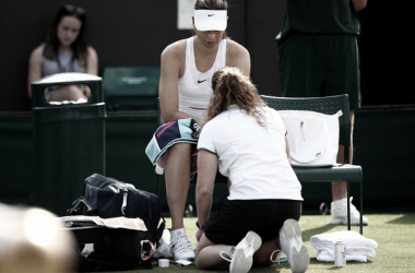 Sharapova se ve obligada a retirarse de Wimbledon