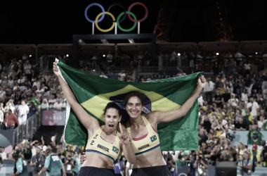 Ana Patrícia e Duda vencem canadenses e conquistam medalha ouro no vôlei de praia