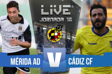 Resultado Mérida - Cádiz CF en Segunda División B 2015 (1-1): mucho juego para pocos goles