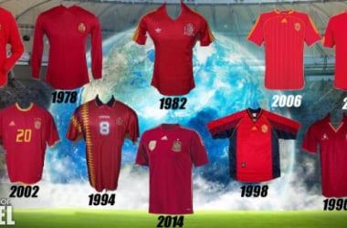 Historia de la camiseta de la selección española en la Copa del Mundo