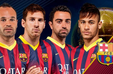 Leo Messi, Andrés Iniesta, Xavi Hernández y Neymar, candidatos al Balón de Oro 2013