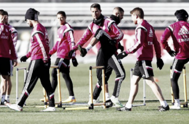 Último entrenamiento madridista antes del duelo en Mestalla