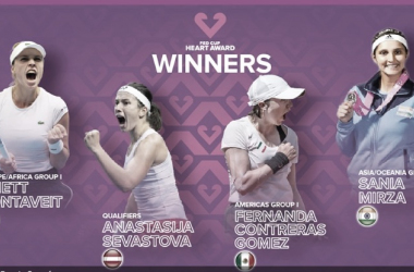 El Premio Corazón para Sevastova, Contreras, Mirza y Kontaveit