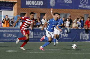 El Recreativo Granada vence al Utebo en la ida de la primera ronda del playoff ascenso a Primera RFEF