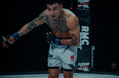 Isai Villamur dentro del octágono | IG: @isai_villamur