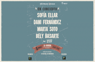 Sofía Ellar, Dani Fernández, Marta Soto y Bely Basarte juntos en un concierto solidario