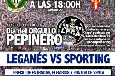 El Leganés - Sporting, elegido para celebrar el "Día del Orgullo Pepinero"