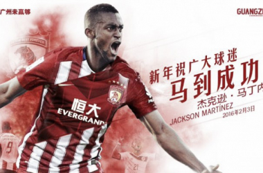 Jackson Martinez joins Chinese Super League side Guangzhou Evergrande