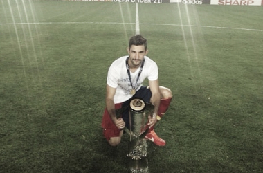 Álvaro González, campeón de Europa con la selección española Sub-21