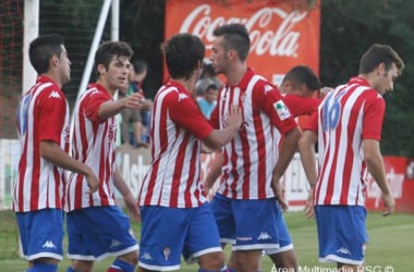 Merecido triunfo del Sporting B ante el Marino de Luanco