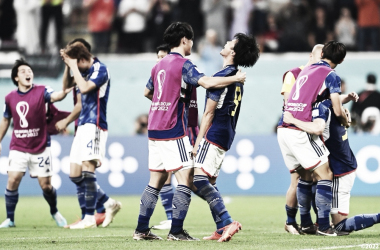 Celebración de Japón // Fuente: FIFA