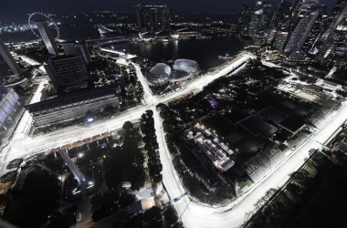 Vista aérea del Marina Bay Street Circuit. Fuente: F1