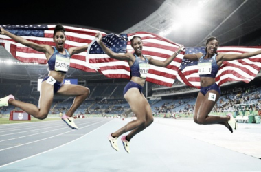 Rio 2016: Rollins takes gold as America dominate 100m hurdle medals