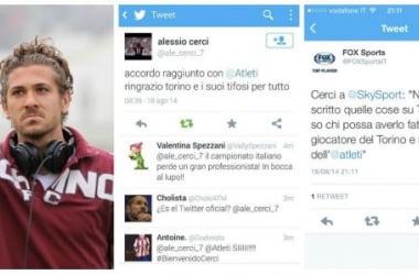 Cerci, Twitter e l'Atletico: mistero sul web