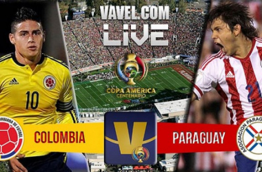 Score Colombia - Paraguay in 2016 Copa America Centenario (2-1)