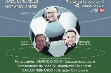 ComunicaFAM promove live sobre narração esportiva