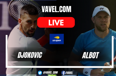 Summary and sets of the Novak Djokovic vs Radu Albot in the US Open 