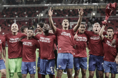 Costa Rica festejando su clasificación al Mundial de Qatar 2022 | Fotografía: FIFA&nbsp;