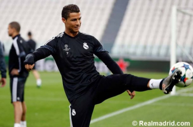 Cristiano tuvo que ser atendido durante el entrenamiento