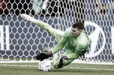 Livakovic parando uno de los penaltis a Japón/ Fuente: @fifaworldcup_es