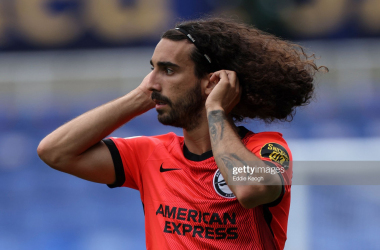 Marc Cucurella playing for Brighton in pre-season [Getty Images].