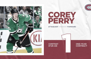 Corey Perry
será el nuevo atacante de Montreal Canadiens