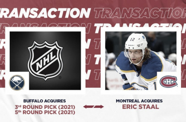 Eric Staal es traspasado a los Montreal Canadiens