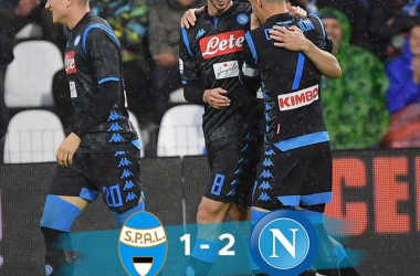 Serie A - Il Napoli batte un'arcigna SPAL: finisce 1-2 al "Mazza" di Ferrara