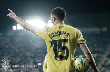Arnaut Danjuma celebrando uno de sus tantos en el Villarreal - Valencia | Imagen: @VillarrealCF