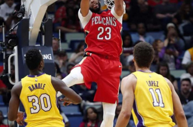 Davis comanda a Pelicans para aplastar a Lakers