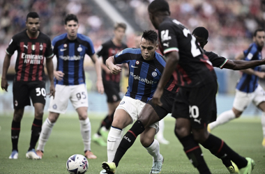 Disputa en el partido entre Milan e Inter. Fuente: Inter.