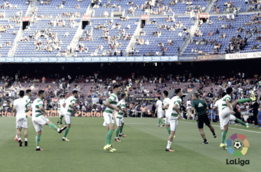 Última visita del Betis al Camp Nou con goleada azulgrana