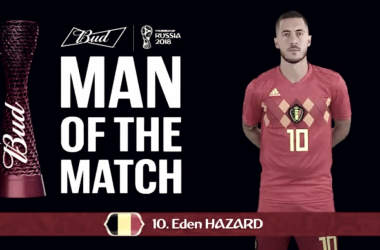 Mejor jugador del Bélgica vs Japón: Eden Hazard