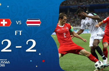 Russia 2018 - E' 2-2 tra Svizzera e Costa Rica: elvetici agli ottavi, costaricensi eliminati con onore