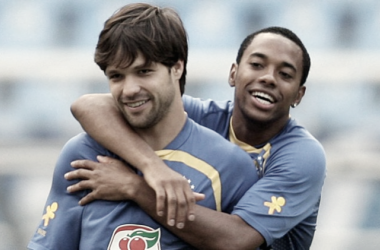 Diego e Robinho de volta ao Engenhão: na última vez, empate por sem gols contra Bolívia