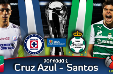 Resultado Cruz Azul - Santos Laguna en  Liga MX 2014 (2-1)