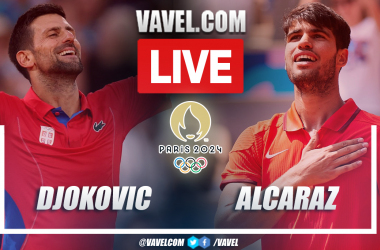 Summary and sets of Djokovic vs Alcaraz  in Olympic men's Tennis final 