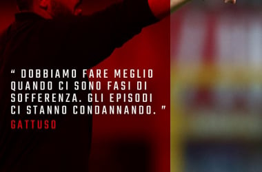 Milan, pareggio beffa. Gattuso: &quot;C&#039;è rammarico, siamo una squadra dalle due facce&quot;