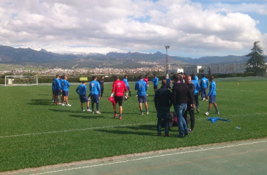 Diego Mainz, principal ausencia en el primer entrenamiento de la semana