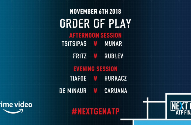 Next Generation ATP Finals: Tiafoe con Tsitsipas. Caruana pesca De Minaur, Rublev e Fritz
