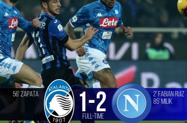 Serie A - Milik stende l'Atalanta: il Napoli vince 1-2