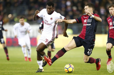 Serie A, il Milan grazie ad un super Kessie vince alla Sardegna Arena