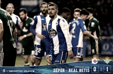 Deportivo de La Coruña - Real Betis: puntuaciones jornada 23