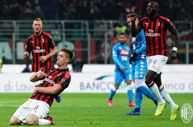 Milan, nel segno di Piatek: vittoria contro il Napoli e semifinale raggiunta